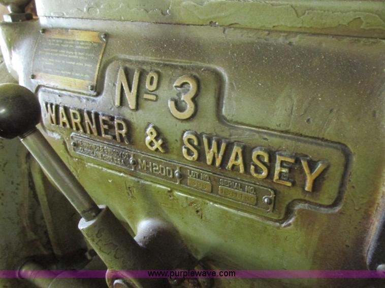 image for item BM9242 Warner & Swasey #3 turrent lathe