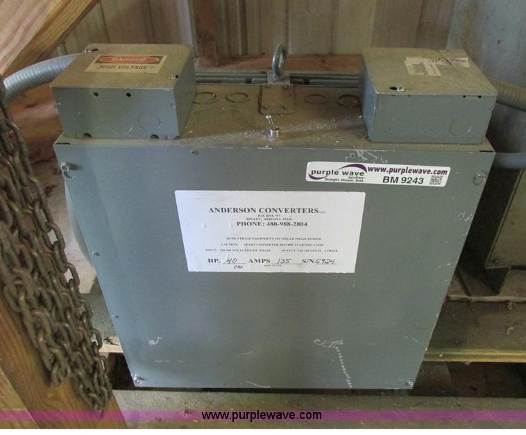 image for item BM9243 Anderson rotary phase converter