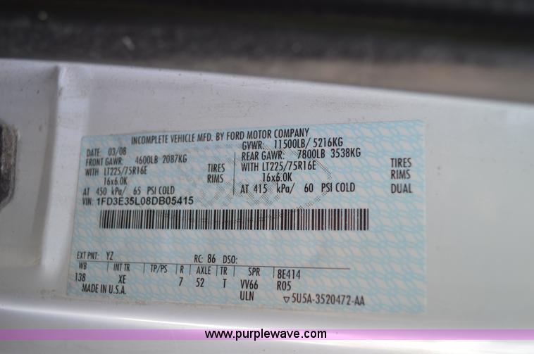 image for item G3579 2008 Ford E350 Super Duty Starcraft bus