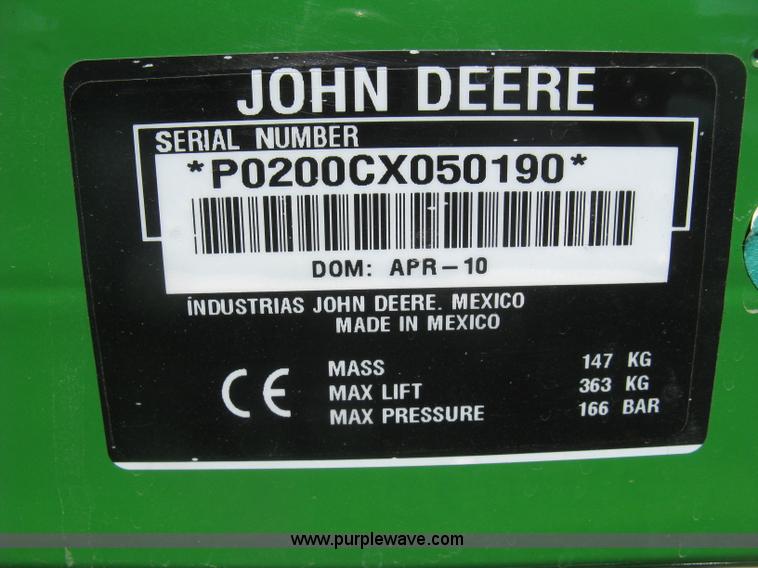 image for item H8570 2010 John Deere 2305HST MFWD utility tractor