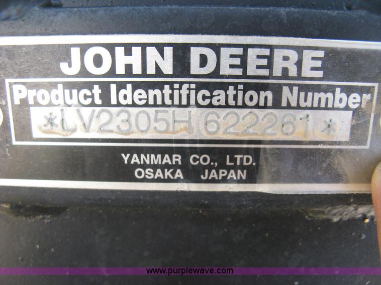 image for item H8570 2010 John Deere 2305HST MFWD utility tractor