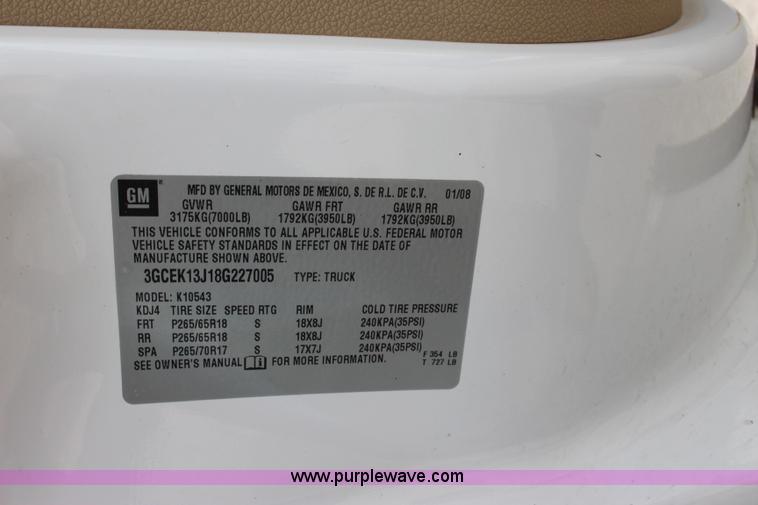 image for item I1699 2008 Chevrolet Silverado 1500 pickup truck