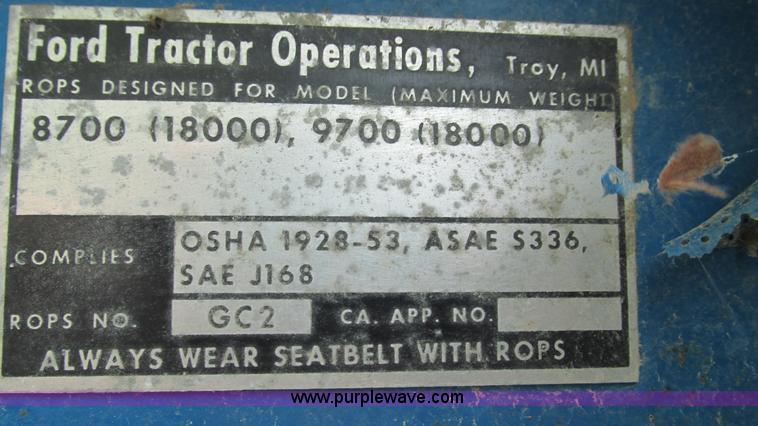 image for item I3003 1978 Ford 9700 tractor