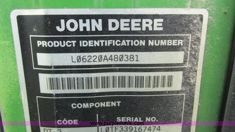 image for item I3016 2006 John Deere 6220L tractor