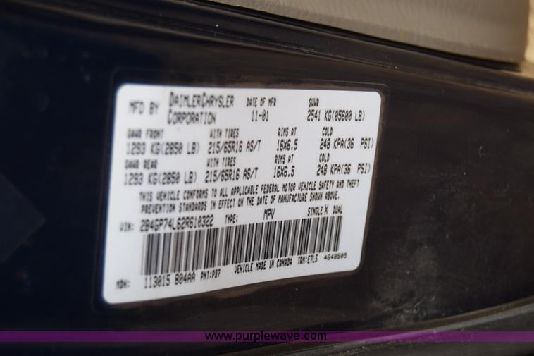 image for item J6622 2002 Dodge Grand Caravan van