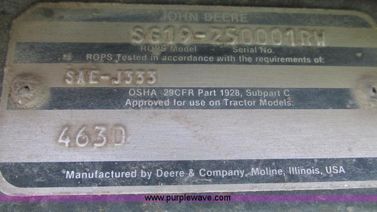 image for item J8500 1976 John Deere 4630 tractor