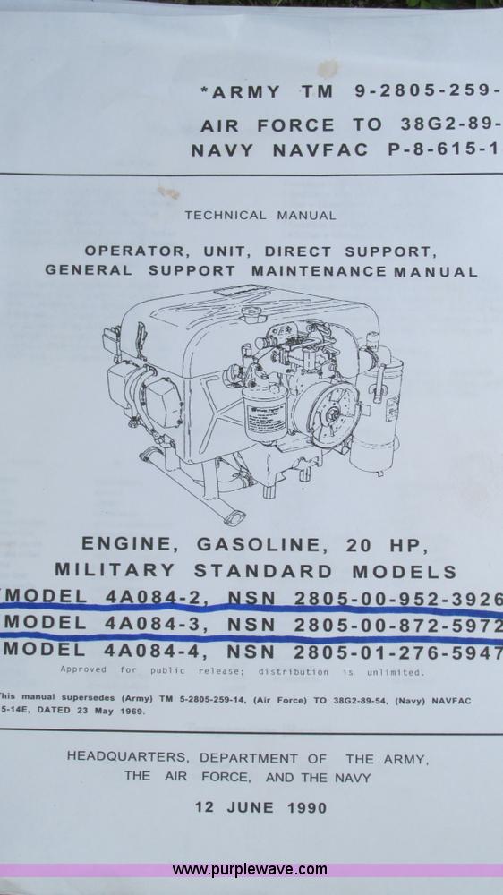 image for item J8507 Hercules 4A084III generator