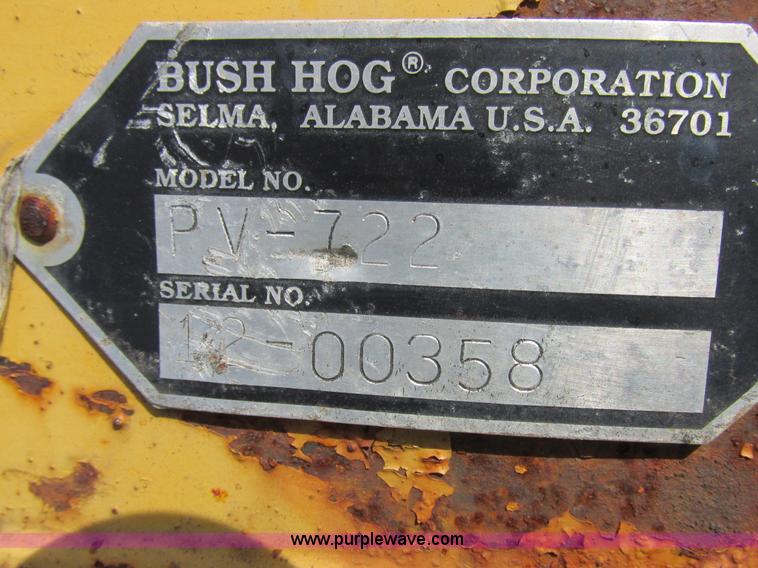 image for item K2143 Bush Hog PV-722 soil pulverizer