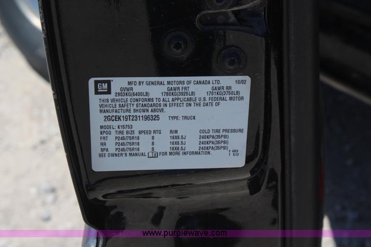 image for item K6778 2003 Chevrolet Silverado 1500 Ext. Cab pickup truck