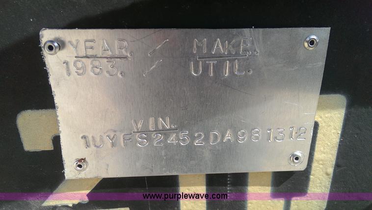 image for item K6787 1983 Utility flatbed trailer