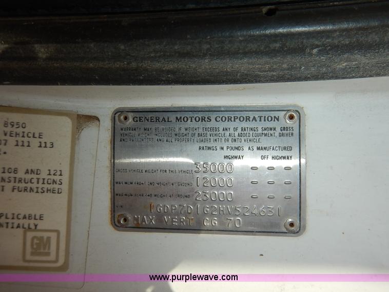 image for item K7333 1987 GMC TopKick vacuum truck