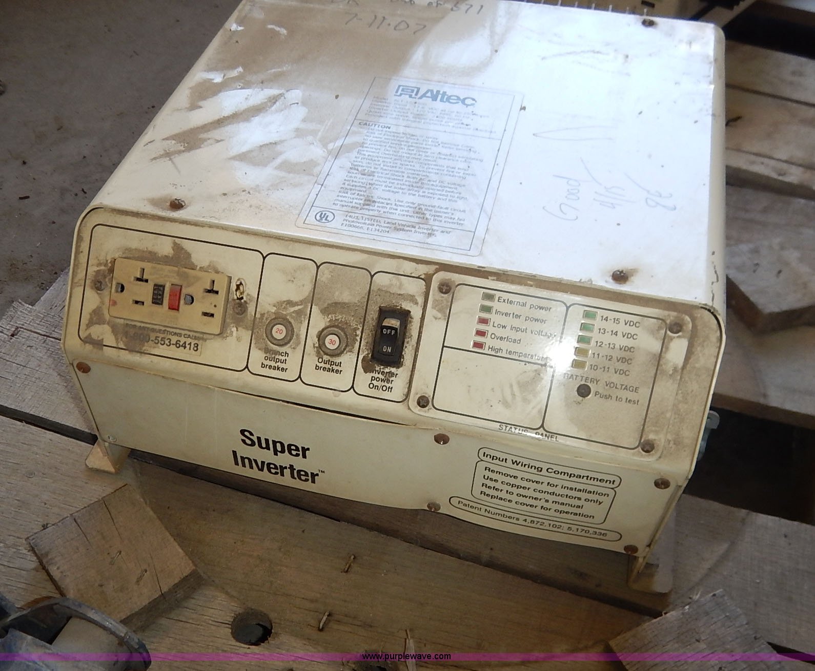 Altec Super inverter in Topeka, KS | Item BC9483 sold | Purple Wave