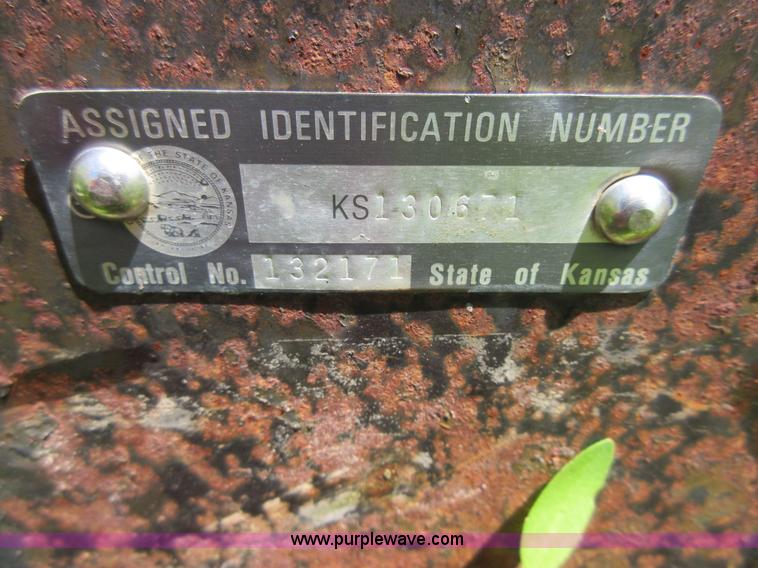 image for item D2452 1975 shop built A-frame combine trailer