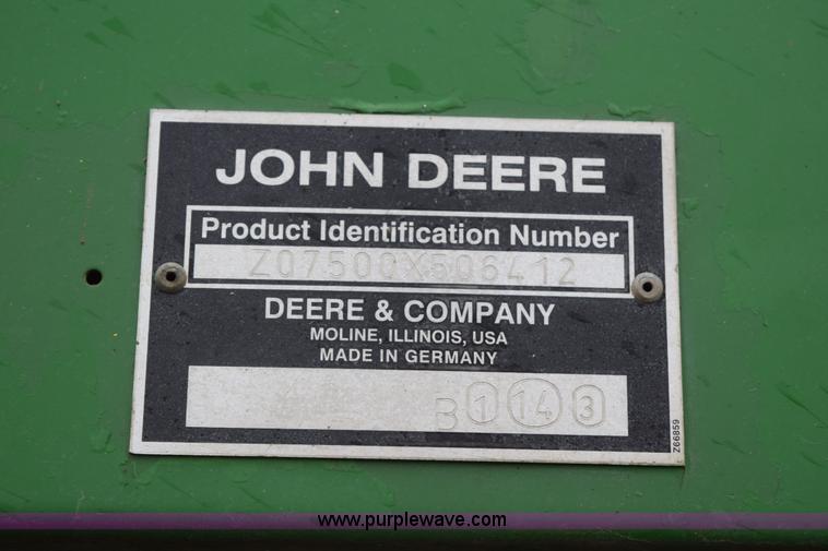 image for item H5078 2003 John Deere 7500 forage harvester