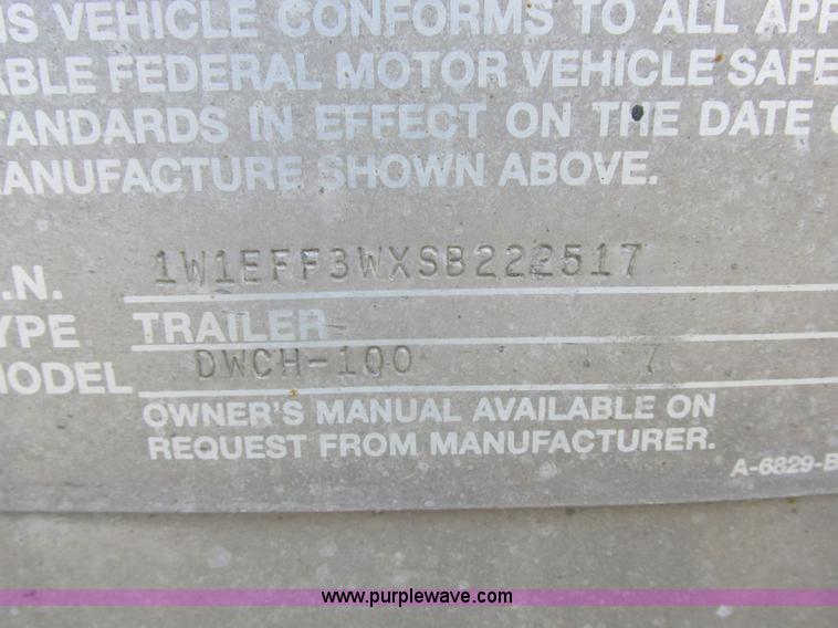 image for item K2149 1995 Wilson DWCH-100 double hopper bottom grain trailer