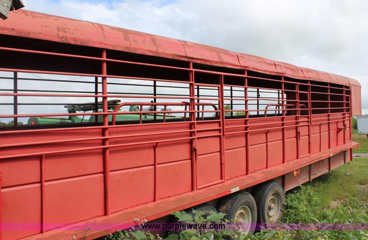 image for item K6884 2005 shop built gooseneck livestock trailer