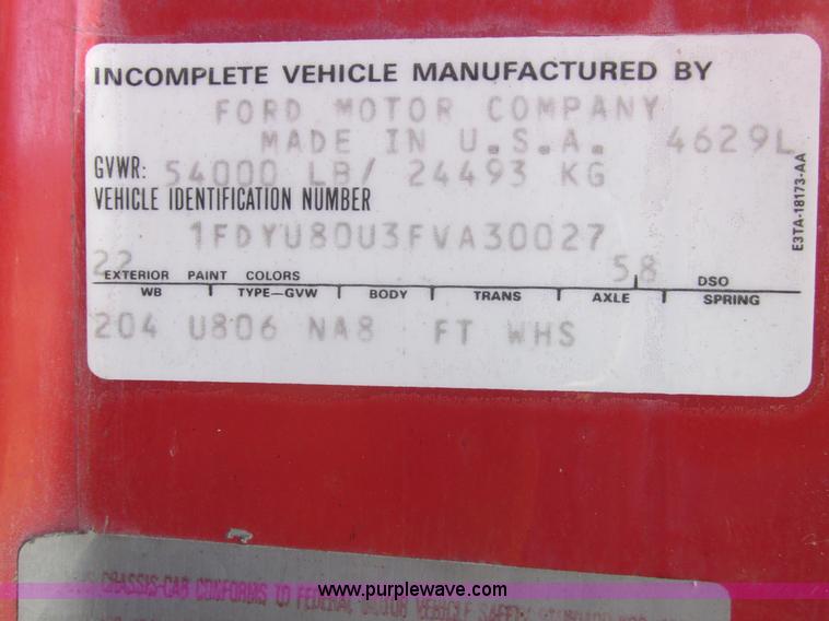 image for item A8821 1985 Ford LT8000 dump truck