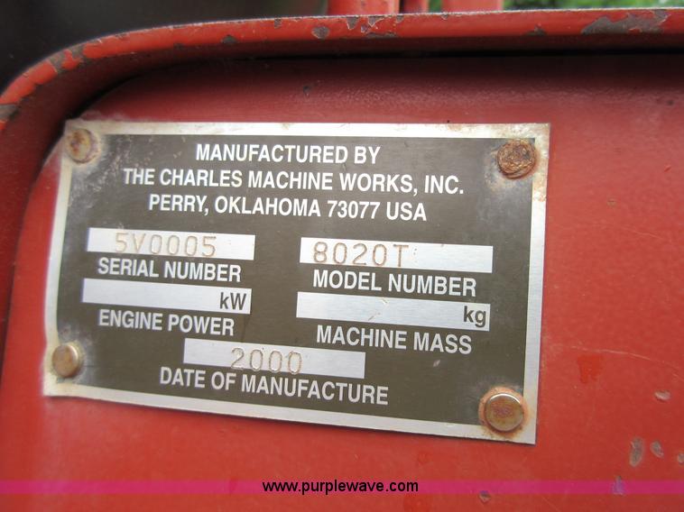 image for item D2455 2000 Ditch Witch 8020T vibratory cable plow