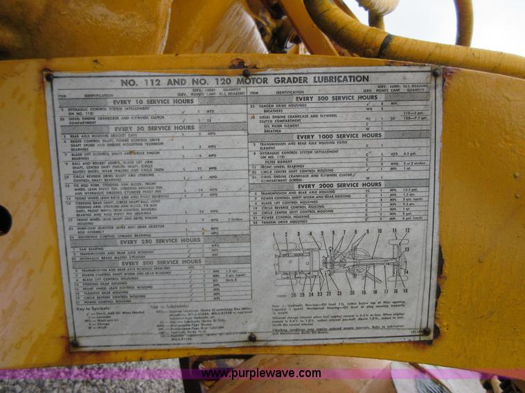 image for item D2467 1971 Caterpillar 112F rigid frame motor grader