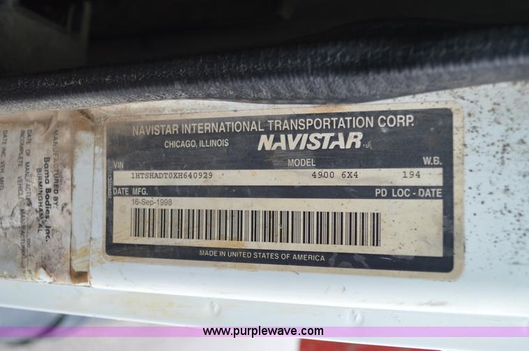 image for item G3607 1999 International 4900 dump truck