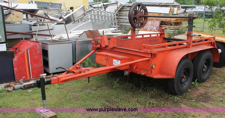 image for item H5819 1966 Utility pole and reel trailer