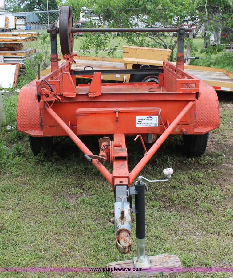 image for item H5819 1966 Utility pole and reel trailer