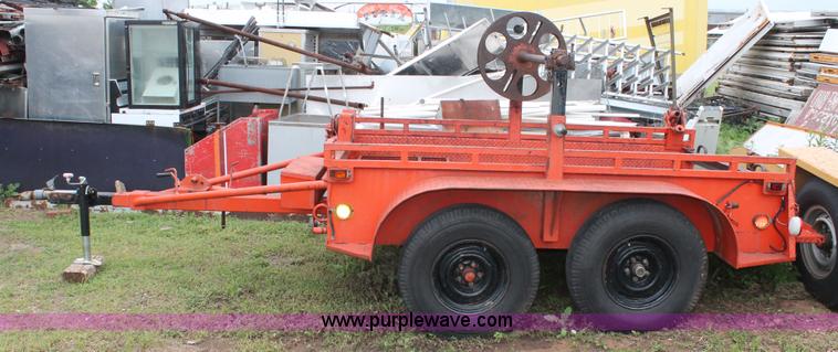 image for item H5819 1966 Utility pole and reel trailer