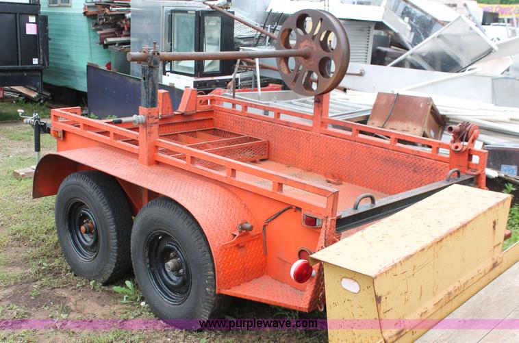 image for item H5819 1966 Utility pole and reel trailer