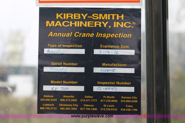 image for item H5841 1997 Grove RT750 rough terrain crane