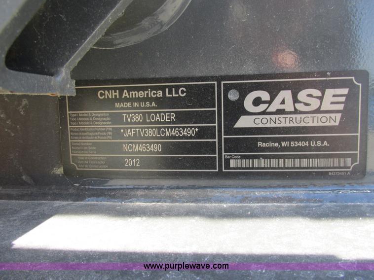 image for item K5083 2012 Case TV380 skid steer