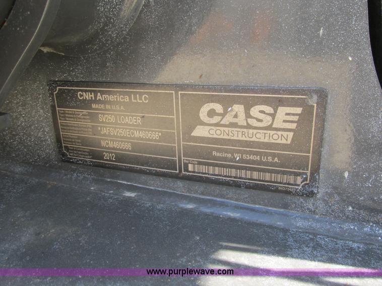 image for item K5084 2012 Case SV250 skid steer