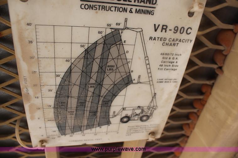 image for item K6886 1998 Ingersoll Rand VR90C telehandler
