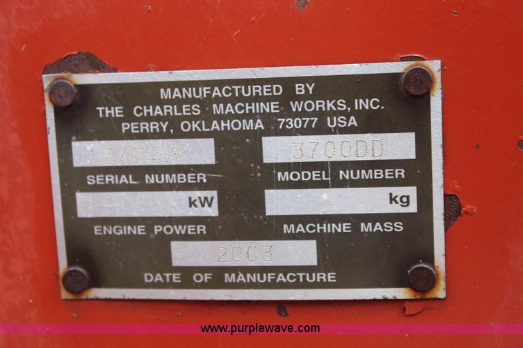 image for item K6891 2003 Ditch Witch 3700DD trencher