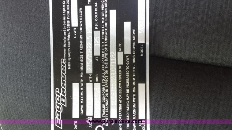 image for item K7520 2006 Eager Beaver 55 GSL equipment trailer