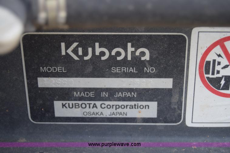 image for item BP9069 Kubota F2880 lawn mower