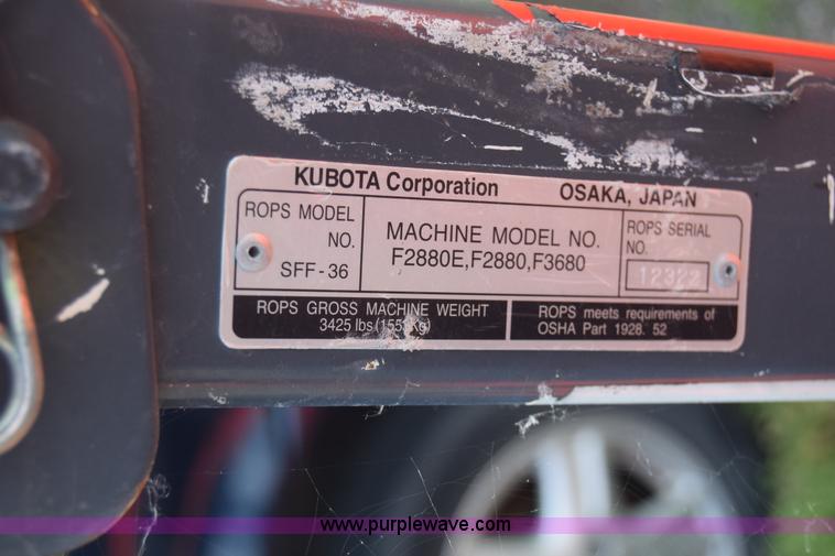 image for item BP9069 Kubota F2880 lawn mower