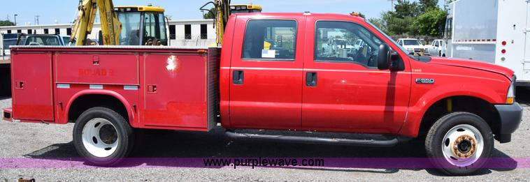 image for item K8505 2002 Ford F550 Super Duty XL Crew Cab fire rescue truck
