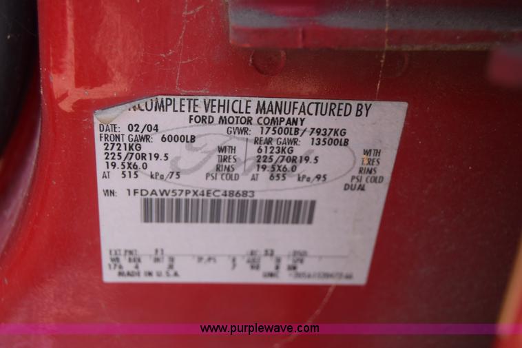 image for item K8506 2004 Ford F550 Super Duty XL Crew Cab fire rescue truck