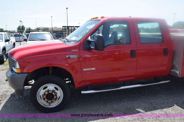 image for item K8506 2004 Ford F550 Super Duty XL Crew Cab fire rescue truck