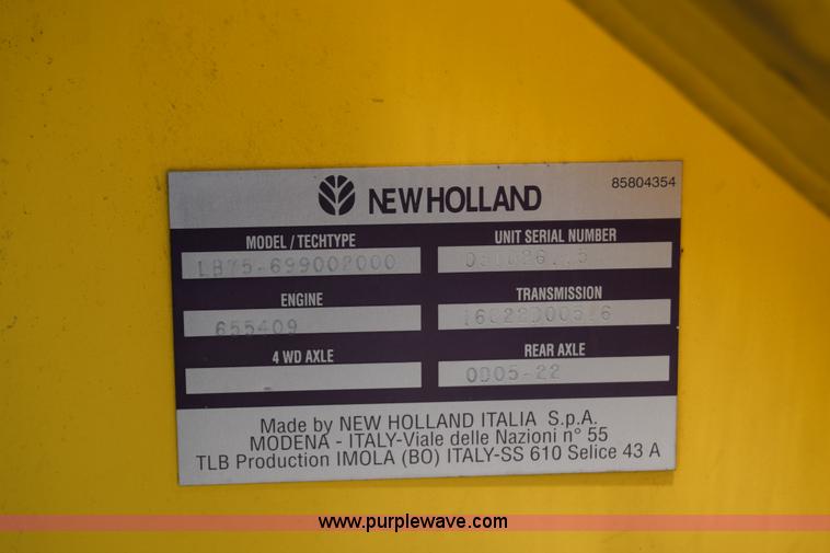 image for item K8521 2003 New Holland LB75 backhoe