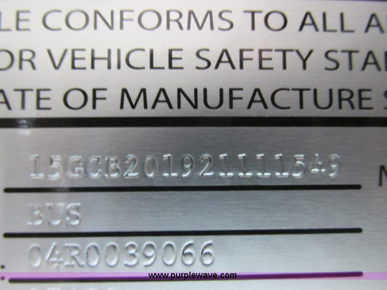 image for item K8596 2002 Gillig C20B096N4 city transit bus