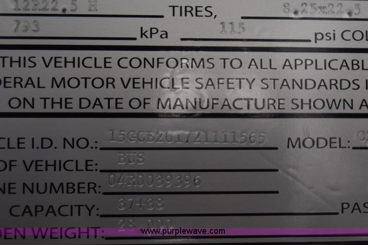 image for item K8599 2002 Gillig C20B096N4 city transit bus