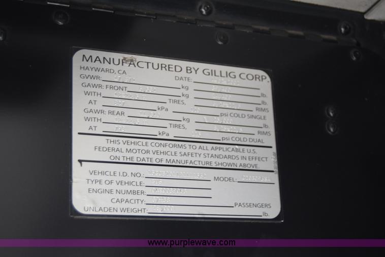 image for item K8603 2002 Gillig C20B096N4 city transit bus