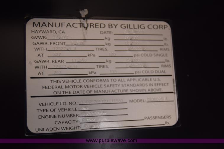 image for item K8606 2002 Gillig C20B096N4 city transit bus