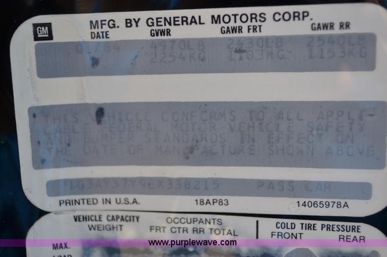 image for item D1497 1984 Oldsmobile Delta 88 Royale Brougham