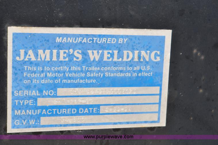 image for item F2464 1994 Jamie's Welding equipment trailer