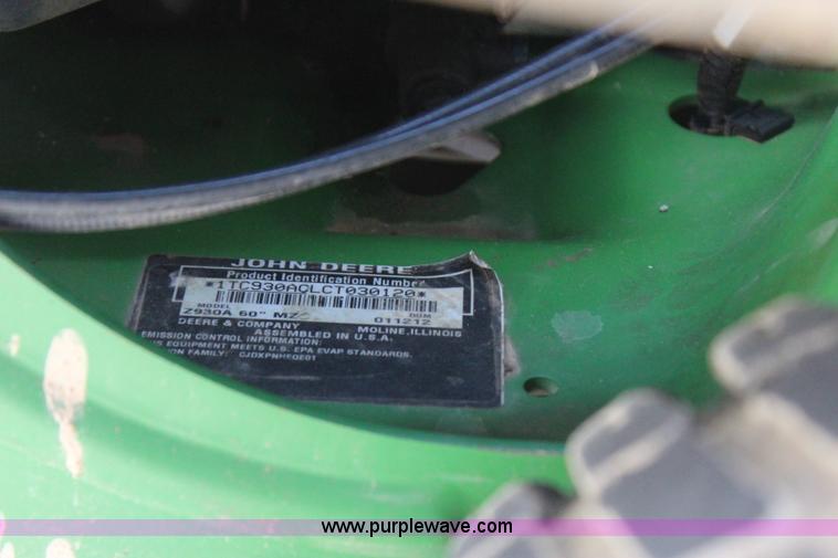 image for item I1655 John Deere 2930A ZTR lawn mower