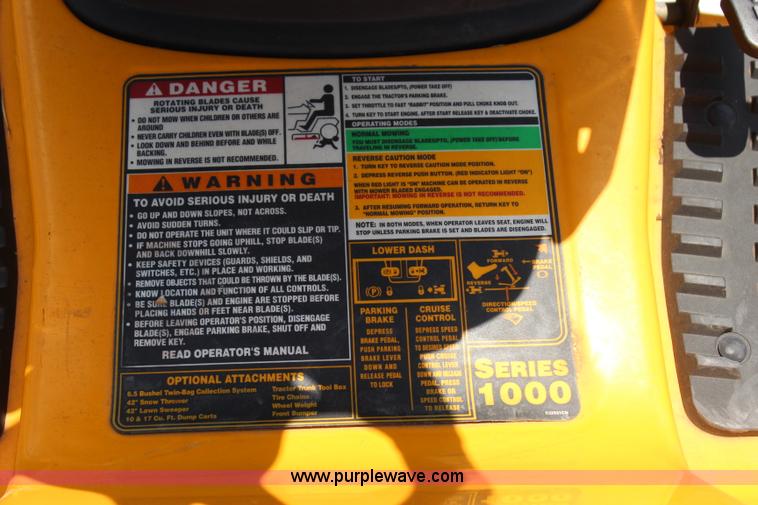 image for item I1656 2005 Cub Cadet LT1046 lawn mower