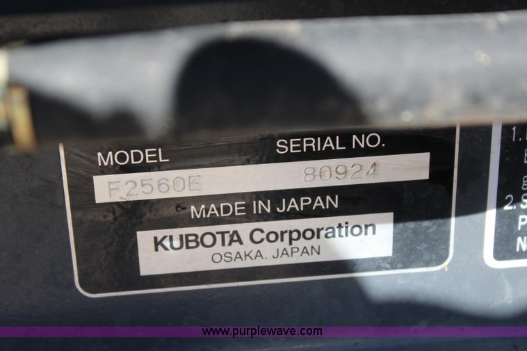 image for item I1659 2000 Kubota F2560 lawn mower