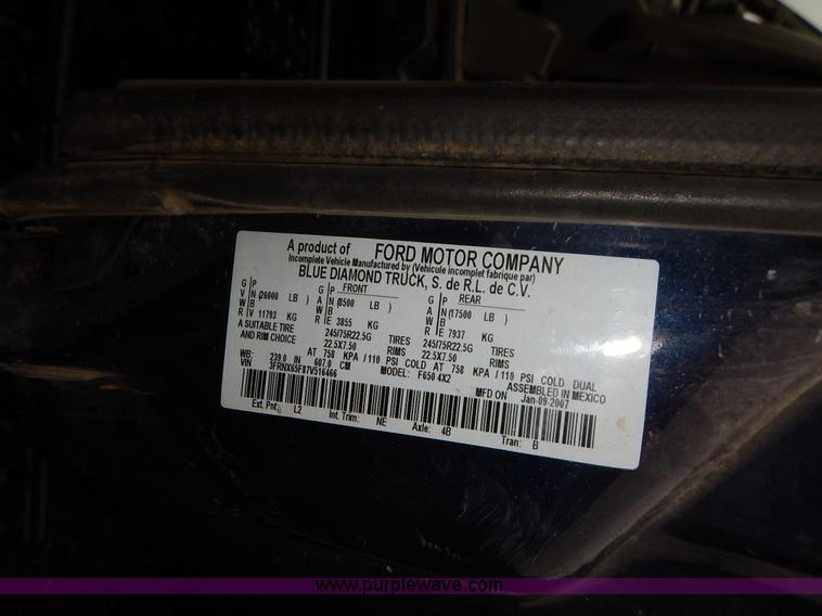 image for item K7454 2007 Ford F650 Super Duty SuperCab tow truck